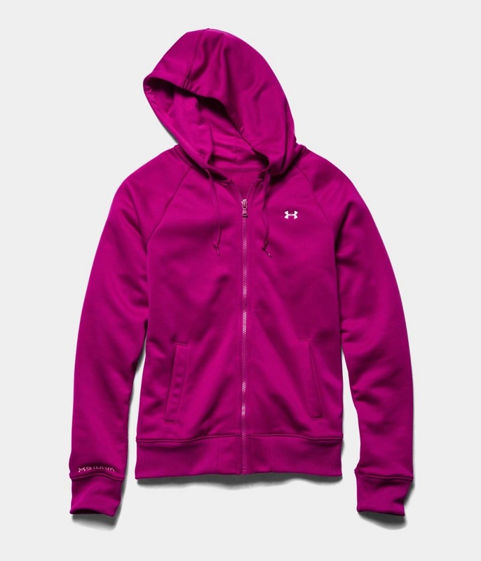 purple under armour zip up hoodie