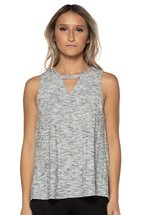 Neesha Womens Keyhole Cutout Tee with Split Back