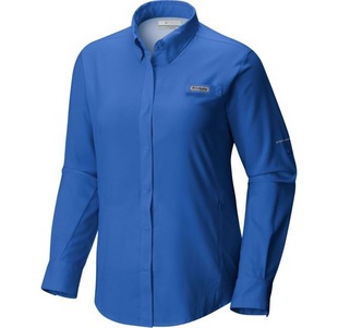 Columbia WOMENS PFG TAMIAMI II LONG SLEEVE SHIRT BLUEMACAW