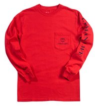 Lyman Life Long-Sleeve Lyman Life Vintage Signature Pocket Tee RED