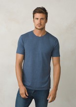 Prana Mens Crew T-Shirt DENIMHEATHER