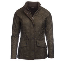 Barbour Womens Cavalry Polarquilt Jacket DKOLIVE