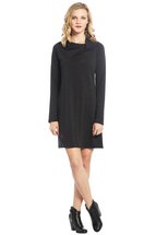 Neesha Womens Sweater Dress with Double Split Cowl Neck