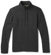 Smartwool Mens Hudson Trail Fleece Half Zip Sweater DARKCHARCOAL