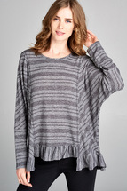 Sinuous Womens Brushed Striped Top