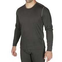 Hot Chillys Mens Pepper Bi-Ply Crewneck BLACK