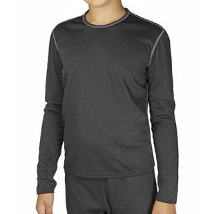 Hot Chillys Youth Pepper Bi-Ply Crewneck BLACK