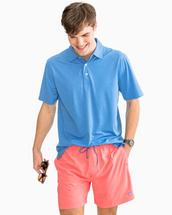 Southern Tide Mens Driver Heathered Performance Polo HTRCOBALT
