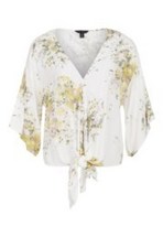 Tribal Womens Tie Front Blouse 3465O