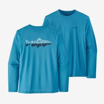 Patagonia Mens Long-Sleeved Capilene Cool Daily Fish Graphic Shirt WWAN