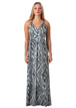 Neesha Womens Printed Faux Halter Maxi Dress