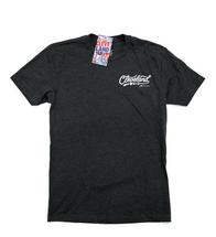 GV Art & Design Cleveland Script Icons Charcoal T-Shirt