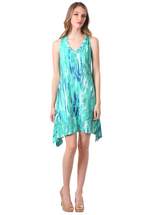 Neesha Womens V-Neck Irregular Hem Swing Dress