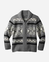 Pendleton Men's Original Westerley Sweater BLK/GREY