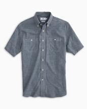 Southern Tide Men's S/S Performance Dock Shirt SEVENSEASBLUE
