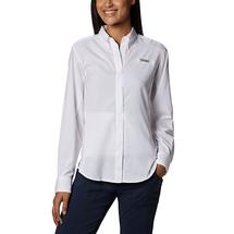 COLUMBIA WOMENS PFG TAMIAMI™ II LONG SLEEVE SHIRT - WHITE WHITE