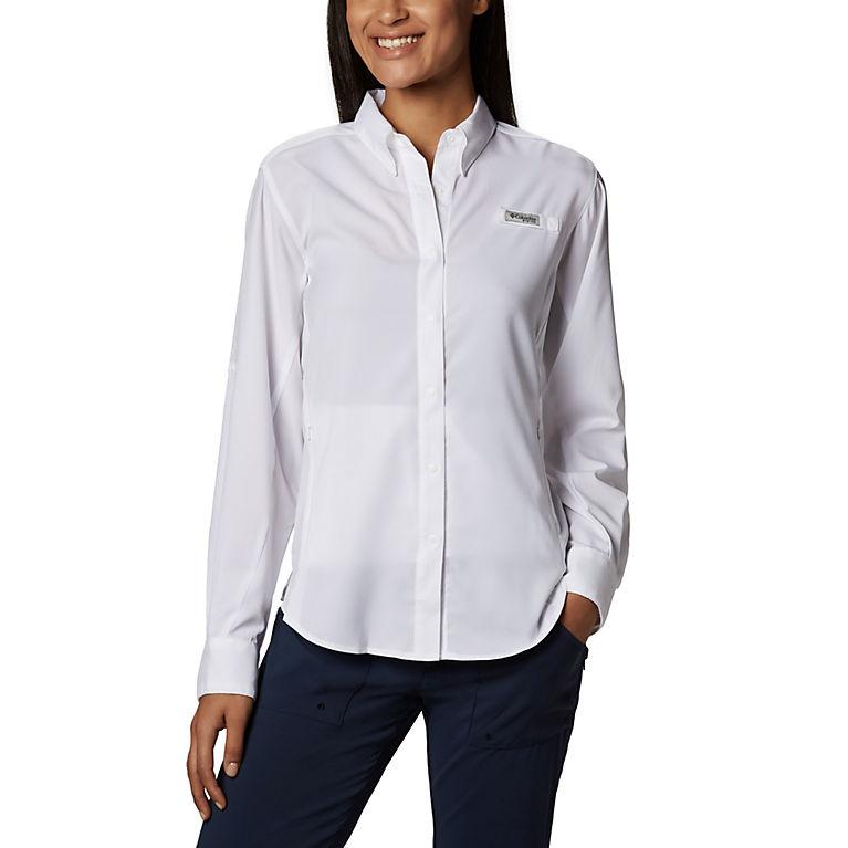 Cheap Columbia Sportswear 7278 Columbia Ladies Tamiami II Long-Sleeve Shirt - White - L