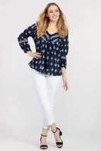 Tribal Women's Curved Hem Pull-On Comfort Jegging WHITE