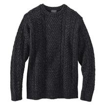 Pendleton Men's Shetland Fisherman Sweater BLACKHEATHER