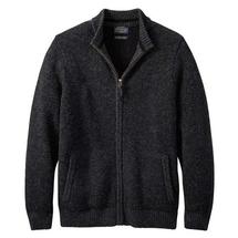 Pendleton Men's Full Zip Shetland Sweater BLACKHEATHER