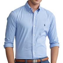 Polo Ralph Lauren Men's Performance Twill Sport Shirt HARBORISLAND/WHITE