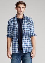Polo Ralph Lauren Men's Classic Fit Plaid Oxford Shirt WHITE/BLUEMULTI