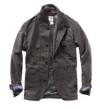 Relwen Men's Heritage Trap Blazer MUSHROOMHERRINGBONE