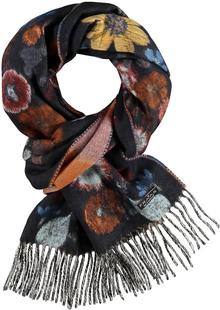 Fraas Women's Pressed Floral Woven Cashmink Scarf NAVY