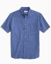 Southern Tide Men's Hook Print SS Dock Shirt OCEANCHANNEL