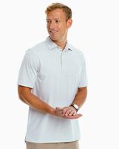 Southern Tide Men's Driver Spacedye Performance Polo SEAGULLGREY