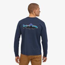 Patagonia Men's Long-Sleeved Fitz Roy Trout Responsibili-Tee NENA