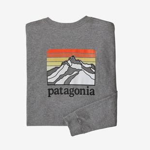 Patagonia Mens Long-Sleeved Line Logo Ridge Responsibili-Tee GLH