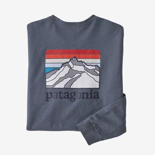 Patagonia Mens Long-Sleeved Line Logo Ridge Responsibili-Tee PLGY
