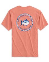 Southern Tide Men's Original Skipjack Circle Heathered T-Shirt HEATHERCORAL