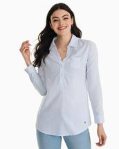 Southern Tide Women's Kasey Seersucker Tunic Popover BOATBLUE