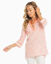 Southern Tide Women's Hailey Printed Performance Tunic CONCHSHELL