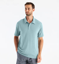 Free Fly Men's Bamboo Flex Polo HEATHERMINERAL