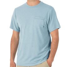 Free Fly Men's Bamboo Flex Pocket Tee HEATHERTIDE