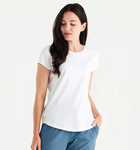 Free Fly Women's Bamboo Current Tee BRIGHTWHITE