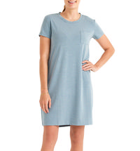 Free Fly Women's Bamboo Flex Pocket Dress HEATHERCOASTALSAGE