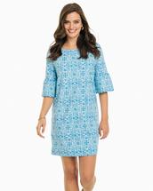 Southern Tide Women's Whitnee Printed Performance Dress CLEARBLUE