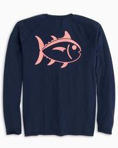 Southern Tide Women's Skipjack Long Sleeve Performance T-Shirt NAUTICALNAVY