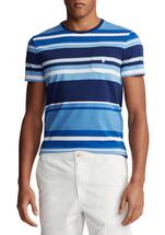 Polo Ralph Lauren Men's Classic Fit Striped Pocket T-Shirt HARBORISLANDBLUE