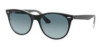 Ray-Ban Wayfarer II Black On Transparent w/Blue Gradient Grey 12943M