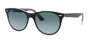 Ray-Ban Wayfarer II Black On Transparent w/Blue Gradient Grey 12943M