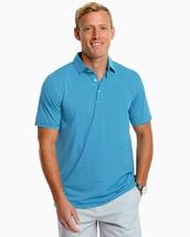 Southern Tide Men's Queztal Brrr-eeze Performance Polo CRYSTALBLUE