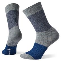 Smartwool Women's Color Block Cable Crew Socks LUNARGRAY