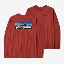 Patagonia Men's Long-Sleeved P-6 Logo Responsibili-Tee BURD