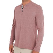 Free Fly Men's Bamboo Flex Henley HEATHERADOBERED