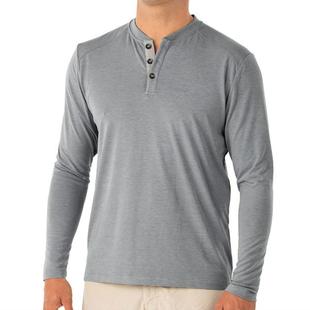 Free Fly Men's Bamboo Flex Henley HEATHERBLUEDUSK